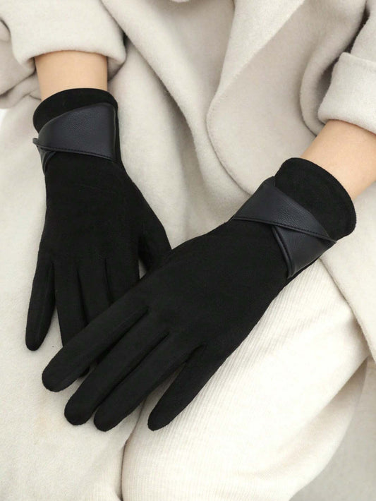 Women Winter Gloves â€“ Soft Warm Touchscreen Gloves Black
