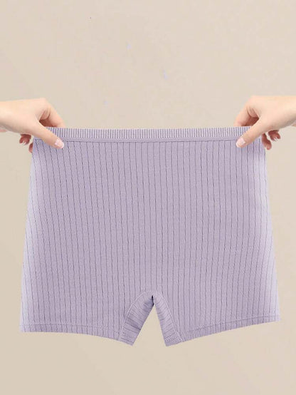 4-Pack Ribbed Boyshort Panties for Women – Soft Stretch Boxer Brief Underwear Set – Shein Style Everyday Basics