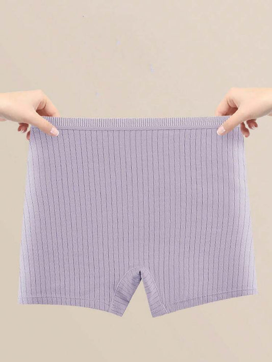4-Pack Ribbed Boyshort Panties for Women – Soft Stretch Boxer Brief Underwear Set – Shein Style Everyday Basics