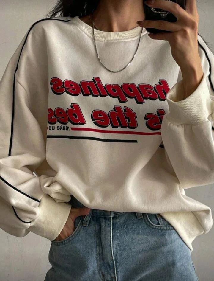 Women Printed Sweatshirt â€“ Casual Style