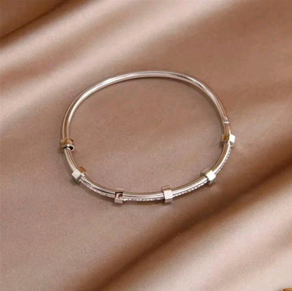 Classic Open Bangle Bracelet for Women – Gold & Silver Plated Stainless Steel