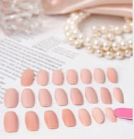 Blush Pink Press-On Nails Set – Short Glossy False Nails for Everyday Wear