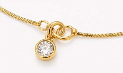 Women’s Gold Anklet Bracelet with Round Charm – Minimalist Beach Foot Jewelry Adjustable Chain