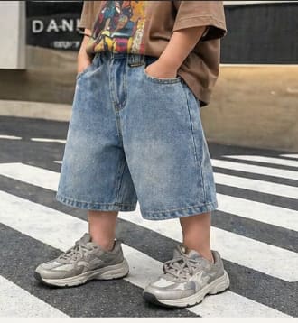 Kids Light Wash Wide Leg Denim Jeans – Casual Everyday Straight Fit – Size 4 Years