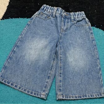 Kids Light Wash Wide Leg Denim Jeans – Casual Everyday Straight Fit – Size 4 Years
