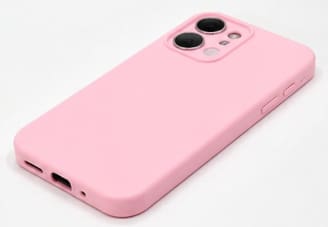 Silicone Soft Phone Case for OPPO Reno 13 F – Pink Shockproof Slim Protective Cover – Minimal Matte Full Body Case